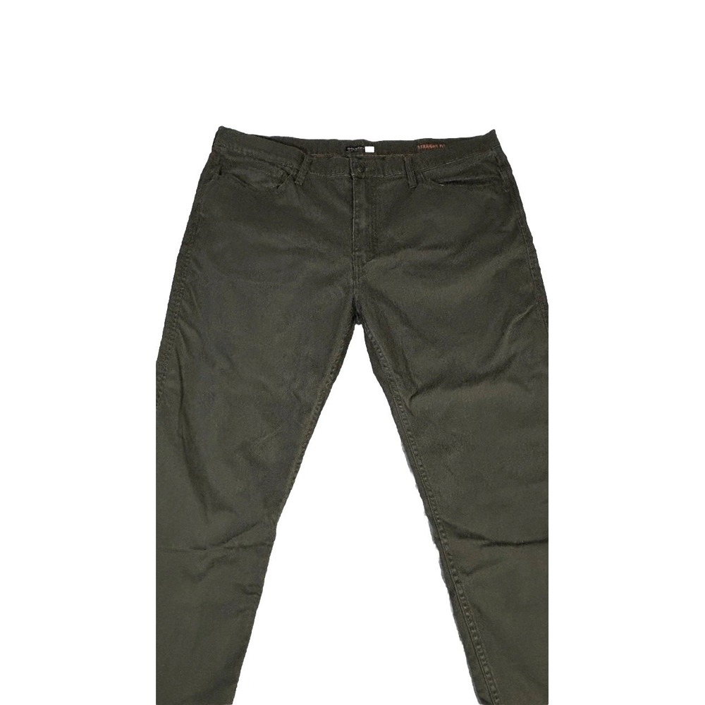 Dockers Pants Mens 40x30 Green Straight Leg‎ Stretch Khakis Flat Front Casual